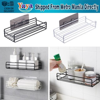 【Fast Delivery】Bathroom Shelf Bathroom Organizer Storage Rack Organizer Shower Wall Shelf Kitchen
