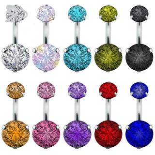 Surgical Steel Navel Crystal Belly Ring Piercing Jewelry
