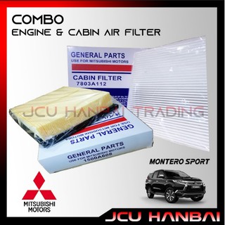 COMBO Cabin Filter, and Engine Filter for Mitsubishi 3rd Gen, Gen 3 Montero Sport (2016-2019)