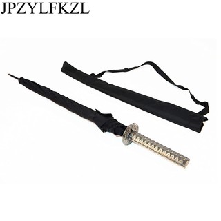 ✺Stylish Black Japanese Samurai Ninja Sword Katana Umbrella Sunny & Rainny Long-handle Umbrellas Sem