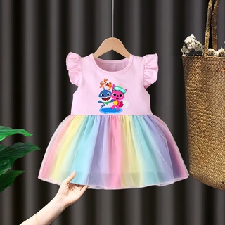 Baby Girl Dress Baby Shark Do Do Do Cartoon Girl Dress Kawaii Princess Dresses Kids Clothing for 1-4Y