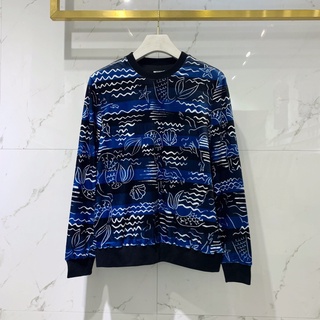 Kenz0 2021 autumn and winter new men's long-sleeved sweater mermaid ocean wave sun velvet double-layer fabric (1)