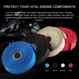 ♬ Motorcycles Turbo Manifold Heat Exhaust Wrap Tape Thermal Stainless Ties