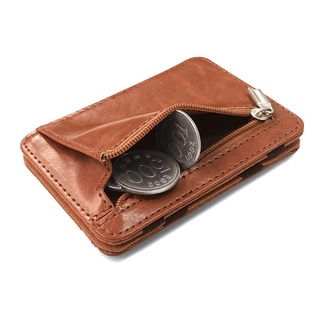 New Fashion Man Small PU Wallet With Coin Pocket Men's Mini Purse Money Bag Credit Card Holder Clip For Cash (3)
