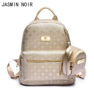 Jasmin Noir Summer New Luxury Women Backpack with Purse Bag Female PU Leather Embossing High Quality for Teenagers