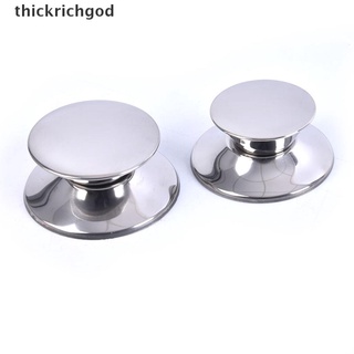 RICHGOD 2Pcs/Set Replacement Pot Lid Knobs Stainless Steel Pan Cover Handle Wok Lid Grip .
