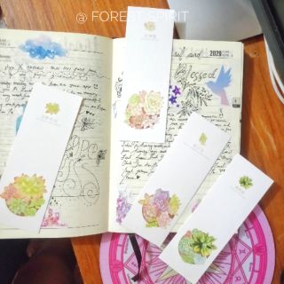 Succulents paper Bookmark plant bookmark book accessories Card stationery