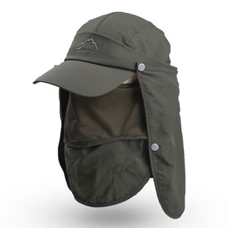 Sun Cap Fishing/Hiking Hats with Face Neck Flap Sun Protection Baseball Cap for Men Women