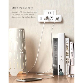 Xiaomi Electrical Socket Converter 2 USB Charging Portable Wall Plug Extension (6)