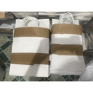 Gift Bags♣SALE: Bleach White Paper Bag with Twine Handle 100 gsm PER PIECE