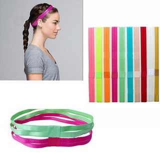 Girl Double Band Anti-Slip Sports Yoga Elastic Headband (4)
