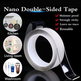 [cod]Multifunctional 1/3/5M Double-Sided PU Tape Traceless Washable Tapes