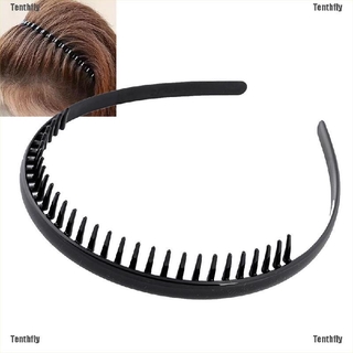 <Tenthfly> Mens Toothed Sports Football Soccer Headband Hair Band Black Portable Gift
