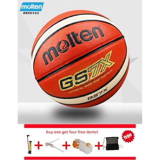 Molten GS7X Size 7 Basketball Ball Wear Resistant Training Basketball Free Pump