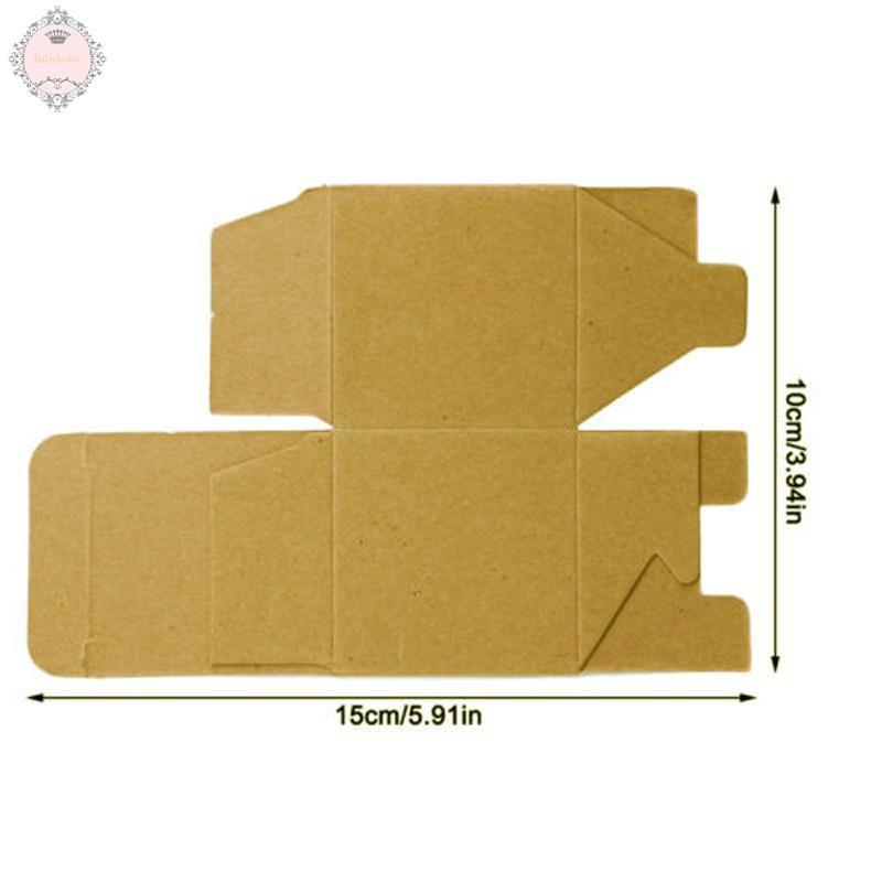 50PCS Kraft Paper Square Candy Boxes Wedding Party Gift Favor String Tags Box (3)