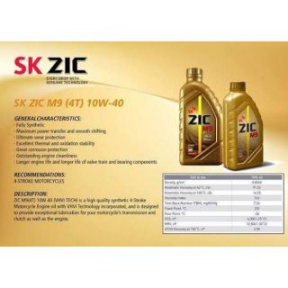 ZIC M9 10W-40 Fully Synthetic 1L