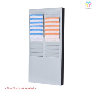 T&T DOYO Time Card Rack Wall Mount Holder 24 Pocket Slot for Attendance Recorder Punch Time Office