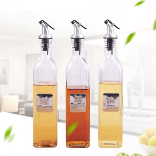 500Ml Glass Oil Vinegar Dispenser Pourer Bottle Spout Kitchen Cooking Olive Oils (3)