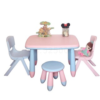 Double Layer Antiskid Children's Plastic Baby Dining Table And Chair Set Kindergarten Desk And Chair