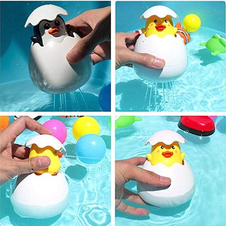 Bath Toys For Kids Duck Penguin Egg Spray Sprinkler Bathroom Sprinkler Shower Swimming Water Toy Children's Gift