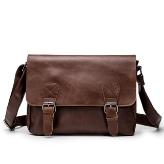 Men's Shoulder Bags PU Leather High Quaity Satchel Vintage Style Male Messenger Bags Crossbody Bag F