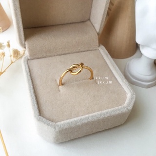 LOVE KNOT Promise Ring Stackable Ring • Pandora Ins • Jkkum Premium