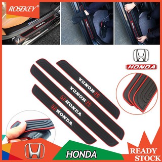 ✧4pcs Honda car door Scratch plate door threshold protection sticker City JAZZ CIVIC CRV ACCORD