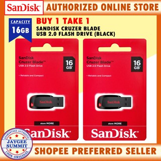 BUY1 TAKE1 Sandisk Cruzer Blade 16GB Flash Drive (Black)