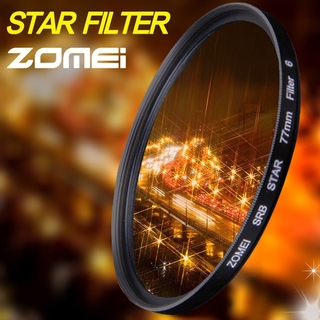 New Zomei Star Line Star Filter 4 6 8 Piont Filtro Camera Filters 40.5 49 52 55 58 62 67 72 77 82mm For Sony DSLR Camera