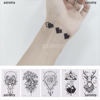 【pairuitry】5Pcs Waterproof Temporary Tattoo Sticker Body Art Big Large Fake Ta (6)