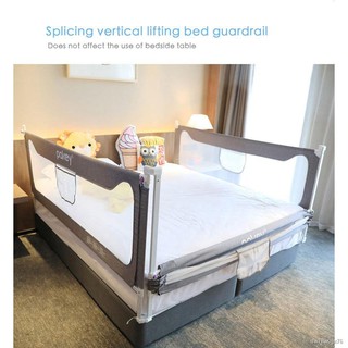 1.2M/1.5M / 1.8M / 2.0M Adjustable Baby Playpen Safety Bed Fence Kids Vertical Lift Bed Rail Infant