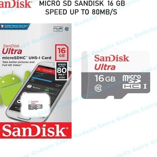 Best Product'Micro SD SanDisk 16GB Class10 80MB /s ULTRA microSD 16GB Class 10 ORI