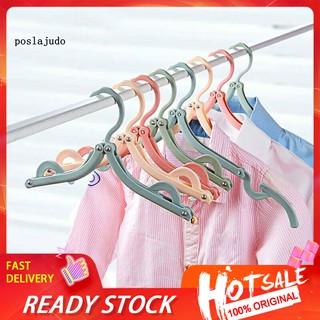【Ready stock】Travel Foldable Plastic Clothes Hanger Wardrobe Closet Drying Rack Organizer
