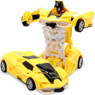 Forever Star Toy Car Model Transformer Mini Toy 2 in 1 Deformation Robot Kit Police Model Car Toy for Kids Boys