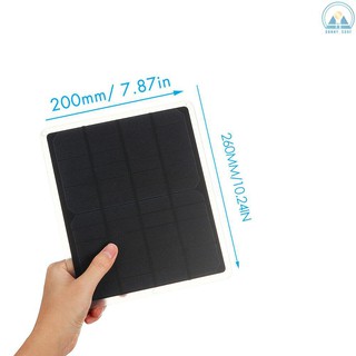 ™S-S 20W DC 5V Solar Panel Monocrystalline Solar Charger with Dual Output USB Ports for Outdoor Camp