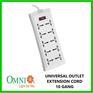 Omni Universal Outlet Extension Cord WEU-110-PK 10 Gang Original Authentic