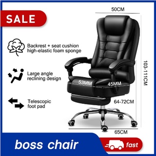 Computer Chair High Back Office Chair Reclining Boss Seat Lift Swivel Chair Massage/Footrest Chair