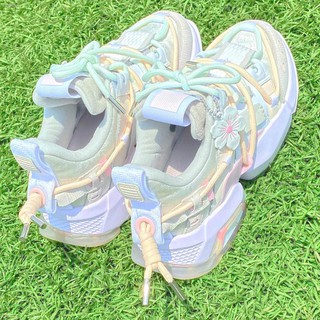 2020 new fairy style cherry blossom fashion all-match sports and leisure women s shoes increased thick-soled old trendy