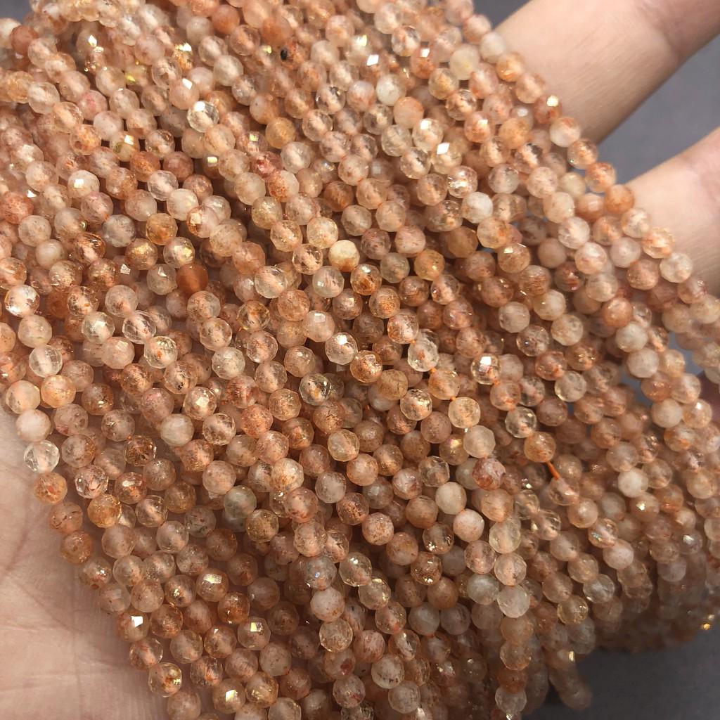 Gold Sand Strawberry Quartz Bead 2/3mm Small Natural Faceted (4)