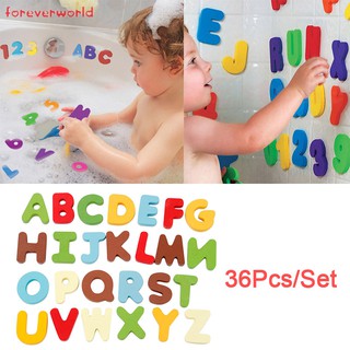 ♣✨♣ 26 Letters 10 Numbers Foam Floating Bathroom Toys for Kids Baby Bath Floats (1)