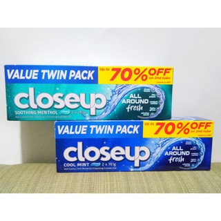 Close up Twin Pack Cool Mint/Soothing Menthol 191g