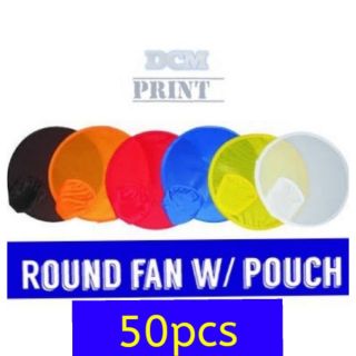 Twist/ Foldable round fan with pouch
