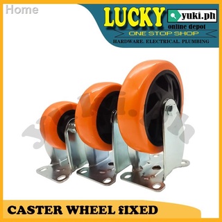 ✉✶Caster Wheel Fixed / Caster Wheel Swivel (With Lock & Without Lock) Orange Sold per Piece