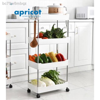 ▨☇▽Home Nordic Kitchen Bathroom Living Room Crevice Trolley Storage Cart Rack Organizer