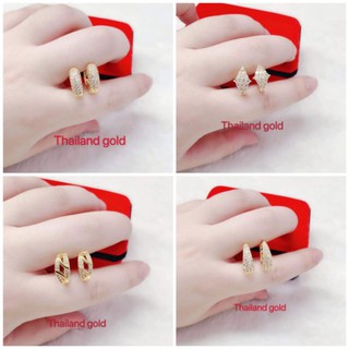 [FD]Earrings w/Stone Gold Plated (1)