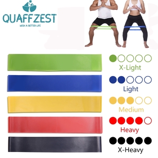 5 Colors Yoga Resistance Rubber Bands Fitness Equipment 0.35mm-1.1mm Pilates