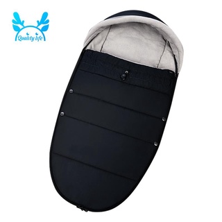 Universal Baby Stroller Accessories Winter Socks Sleeping Bag Windproof Warm Sleepsack Baby Pushchair Footmuff - Black