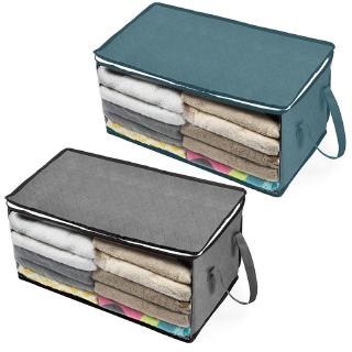 Storage Bag Carrier Toys Holder Case Box Organizer Space Saver Clothes Quilt Blanket Books