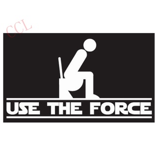 USE THE FORCE FUNNY WC TOILET STICKER DECAL VINYL CAR STAR WARS