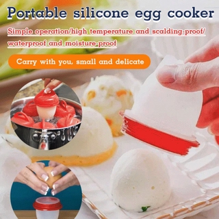 6PCS A box of six Silicone egg cooker Egg Cooker Kitchen Essentials Convenient for cooking (1)